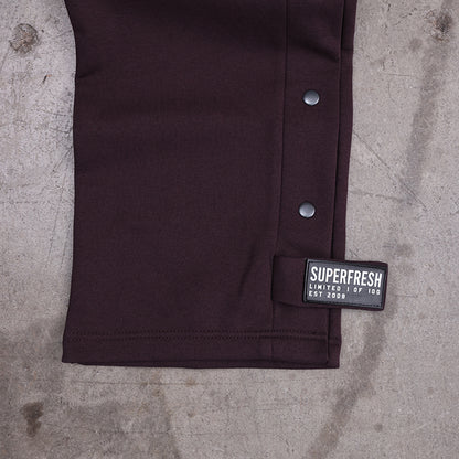 Snap Buttons Sweatpants (Chocolate Brown)