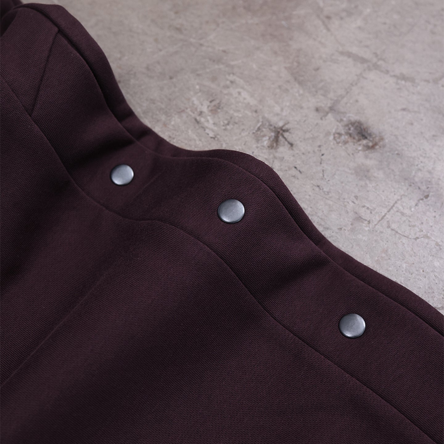 Snap Buttons Sweatpants (Chocolate Brown)