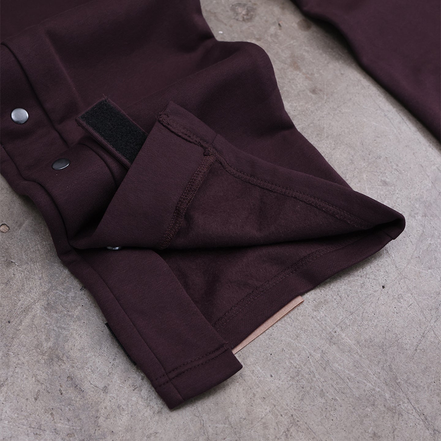 Snap Buttons Sweatpants (Chocolate Brown)